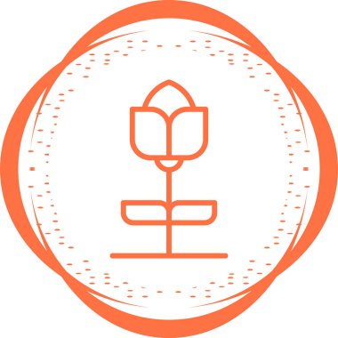 Lale. Web simgesi basit illüstrasyon 