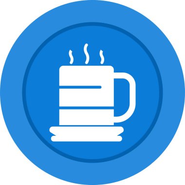 Bir fincan sıcak içecek, vektör illüstrasyon