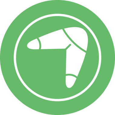 Bumerang simgesi, vektör illüstrasyonu basit tasarım