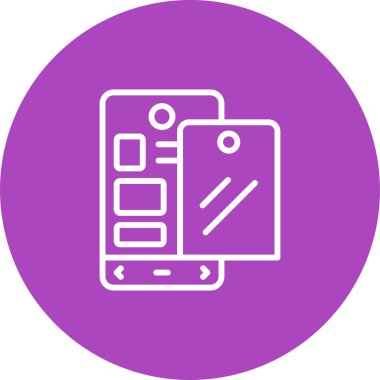 Akıllı telefon simgesinin vektör illüstrasyonu 