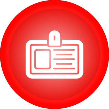 kimlik kartı simgesinin vektör illüstrasyonu
