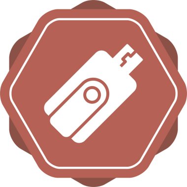 Flaş bellek simgesi, vektör illüstrasyonu basit tasarım