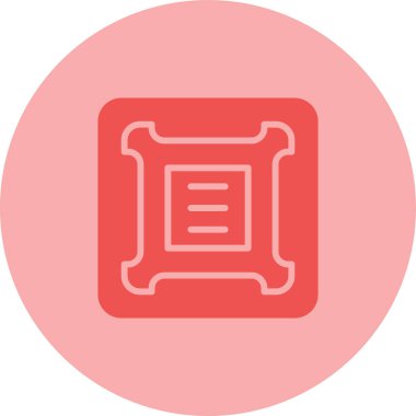 İşlemci Web simgesi vektör illüstrasyonu 