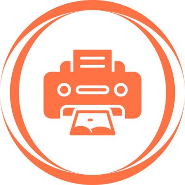 Fotoğraf Yazıcı vektör simgesi basit illüstrasyon