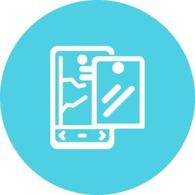 Akıllı telefon simgesinin vektör illüstrasyonu 