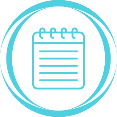 Not defteri. Web simgesi basit illüstrasyon