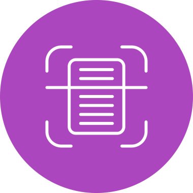 Belge Tarama simgesi, vektör illüstrasyonu 