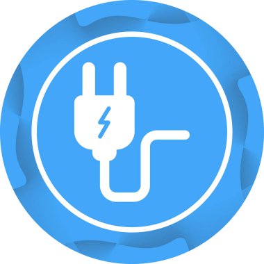 Güç Kablosu web simgesi, basit vektör illüstrasyonu 