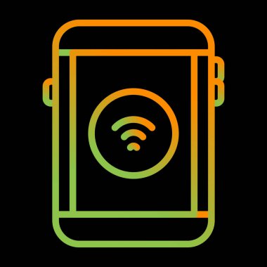 Akıllı telefon simgesinin vektör illüstrasyonu 