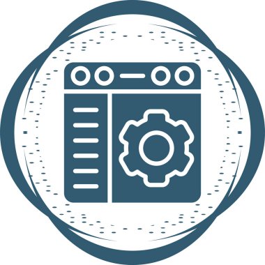 Tarayıcı ayarları simge illüstrasyonu, basit vektör illüstrasyonu 