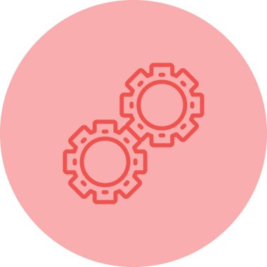 Gears web simgesi, çark sembolü, basit tasarım, vektör illüstrasyonu 