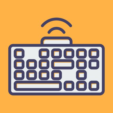 düz tasarım klavye vektör çizimi