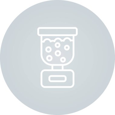 Akıllı evcil hayvan besleyicisi. Web simgesi basit illüstrasyon