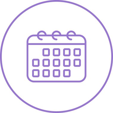 Takvim. Web simgesi basit illüstrasyon 