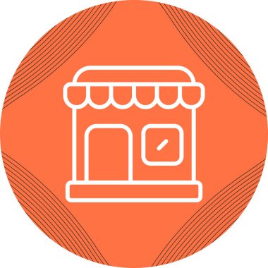 mağaza web simgesi, basit vektör illüstrasyonu