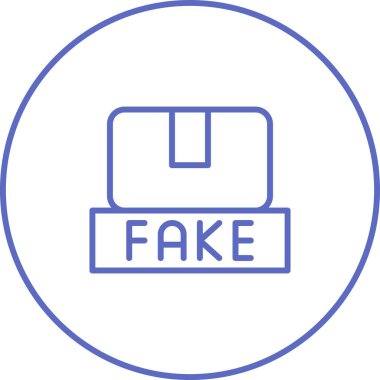 Sahte Ürünler, sahte ikon vektör illüstrasyonu 