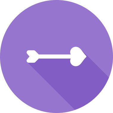 aşk oku yönü ikon vektör illüstrasyonu 