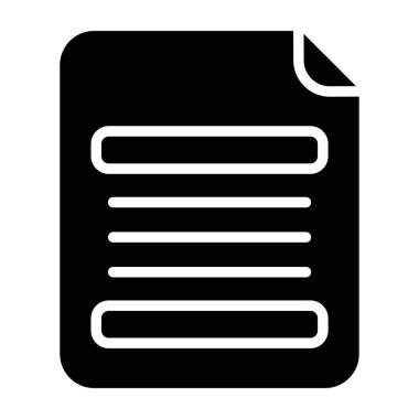 Belge. Web simgesi basit illüstrasyon 