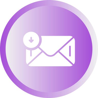 Gelen kutusu web simgesi, basit vektör illüstrasyonu