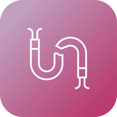 Kırık Kablo ağ simgesi, basit vektör illüstrasyonu