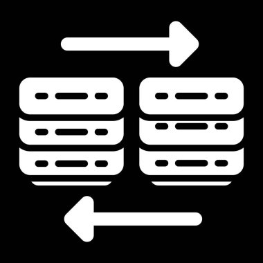 Bulut Göç web simgesi, vektör illüstrasyonu