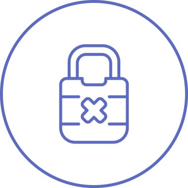 Kilit. Web simgesi basit illüstrasyon 