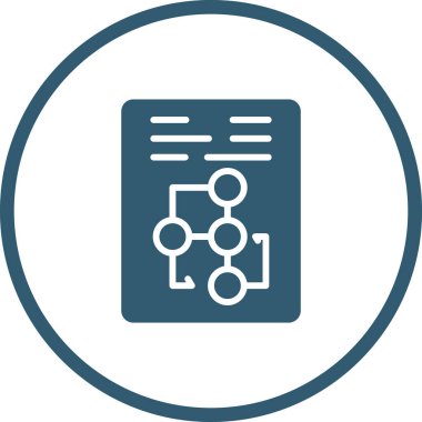 Belge Çalışma Akımı simgesi, vektör illüstrasyonu basit tasarım