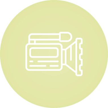 Camcorder modern simgesinin vektör çizimi