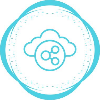 Bulut hesaplama simgesi vektör illüstrasyonu           