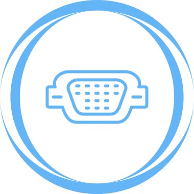 vga port simgesi web illüstrasyonu