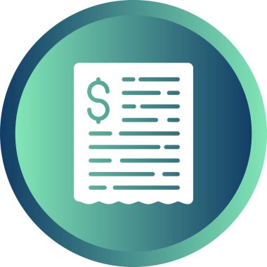 Bill vektör simgesi modern illüstrasyon