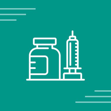 - Uyuşturucu. Web simgesi basit illüstrasyon