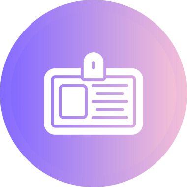 kimlik kartı simgesinin vektör illüstrasyonu