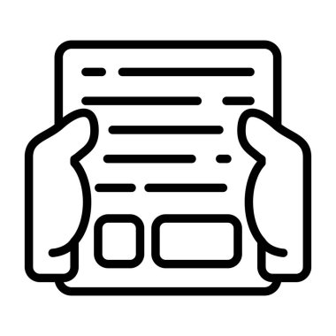 belge web simgesi, vektör illüstrasyonu