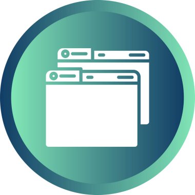 Windows web simgesi vektör çizimi 