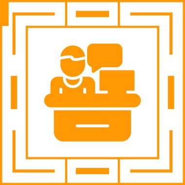 Akademik Danışman Modern simgesinin vektör çizimi