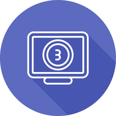 Geri sayım web simgesi vektör illüstrasyonu