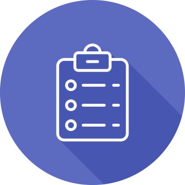 Liste kontrolü. Web simgesi basit illüstrasyon