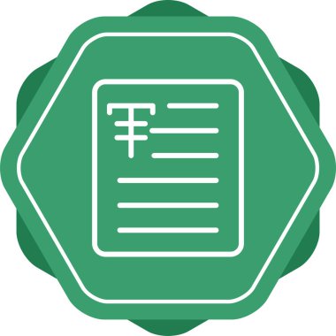 Belge Vuruşu web simgesi vektör illüstrasyonu