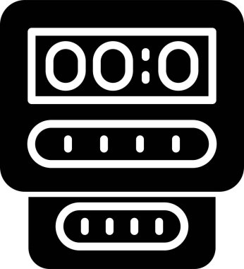 Elektrik sayacı, elektrik sayacı, elektrik sayacı, elektrik sayacı. Elektrik, su ve gaz tüketimini ölçmek için tezgah kutusu. Enerji kontrolü ve ekonomisi için bir makine. Vektör.