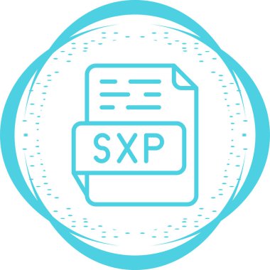 sxp file format icon web illustration clipart