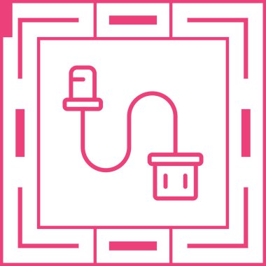 Cable Ferrule simgesinin vektör illüstrasyonu