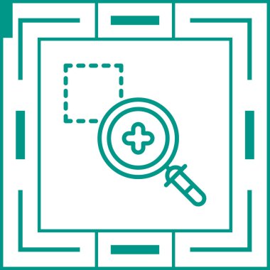 Köşedeki simgenin vektör illüstrasyonu