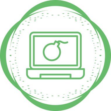 Siber Güvenlik Tehdit ikonu. Dijital güvenlik doğrulama konsepti. Yetki için 3D parmak taraması, kimlik siberi güvenli. 3d parmak izi tarama işareti vektör çizimi çizimi