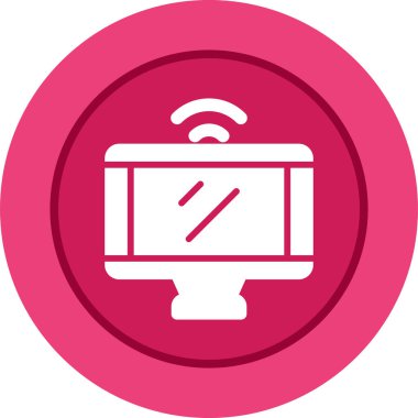 Monitör. Web simgesi basit illüstrasyon