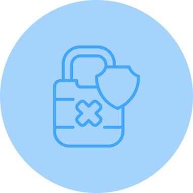 Bir kalkan simgesinin vektör illüstrasyonu