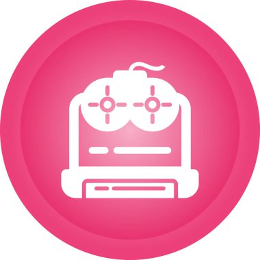 Oyun ikonu. Siluet tarzı. Oyun konsolu. Video oyunu ikonu. Vektör İllüstrasyonu