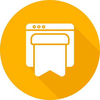 Yer İmi Sekmeleri web simgesi, basit vektör illüstrasyonu