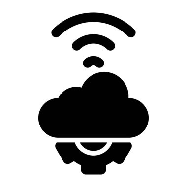 Bulut Otomasyonu Web simgesi vektör çizimi