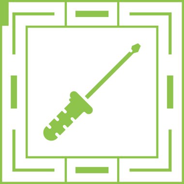 tornavida aracı simgesini, vektör çizim  